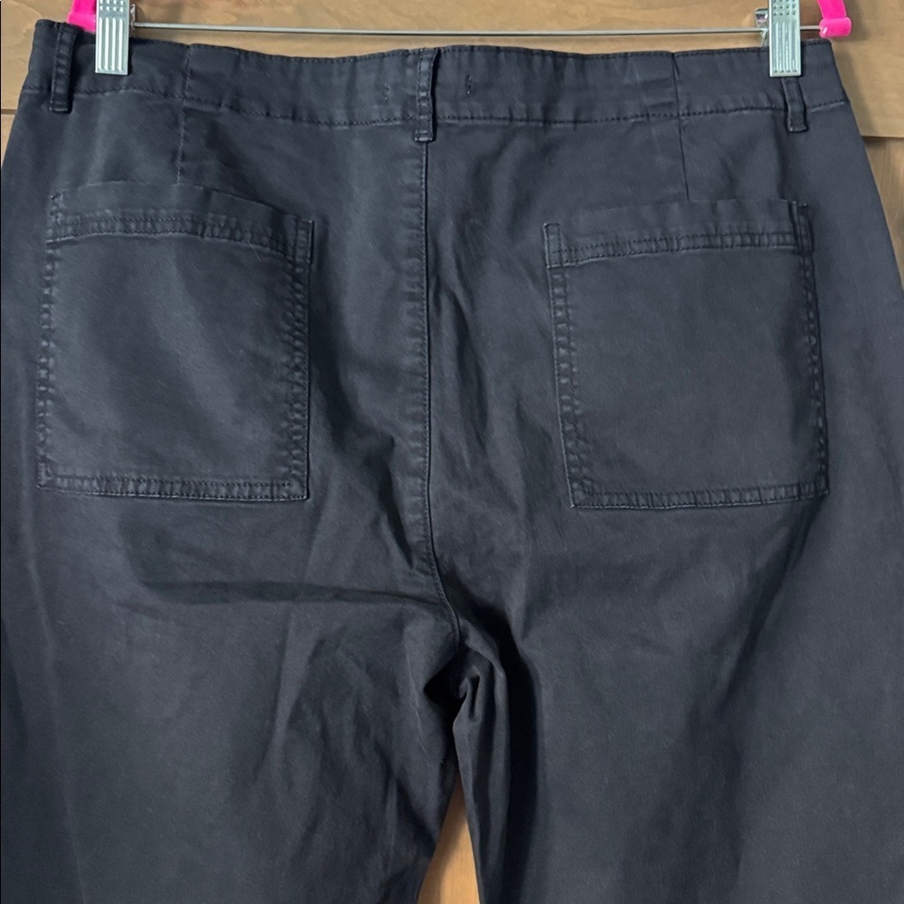NWT Daily Ritual Chinos Womens 16 Black Business Casual Straight patch pockets - Picture 4 of 12